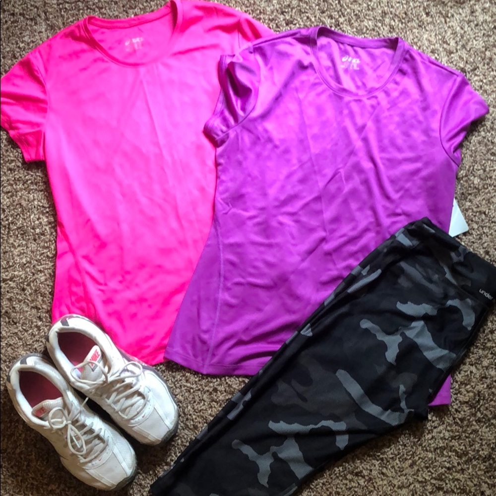 Neon Pink/Purple Workout Tee Bundle